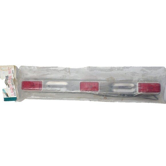 Wesbar 203314 Red Waterproof Id Light Bar - Stainless Steel - Picture 1 of 10